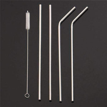 Paille inox (lot de 4 pailles + 1 goupillon) - Au Sens Pratique